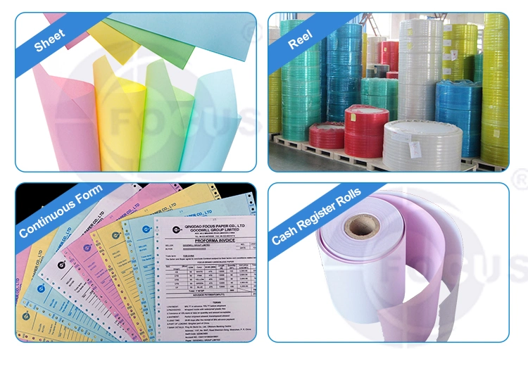 100% maagdelijk Pulpncr Papier Dubbel Papier Zonder koolstof 50-80gsm 0