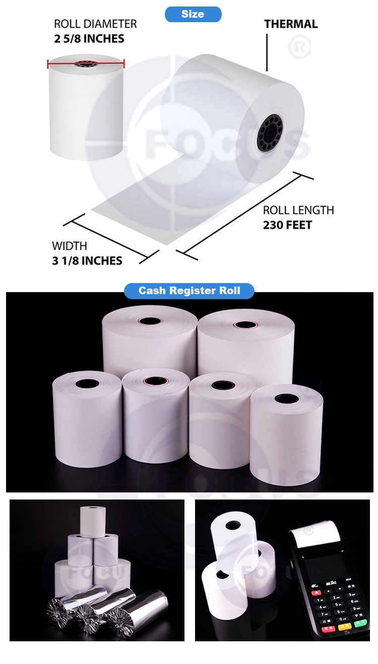 Fabriek direct post thermisch papierrol kassaboekje papier gebruikt voor supermarkt bank hotel restaurant 1