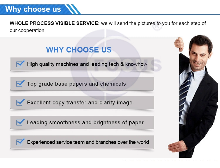 48GSM/55GSM de thermische Document Jumbooppervlakte van de Broodjes Goede Zachtheid 0