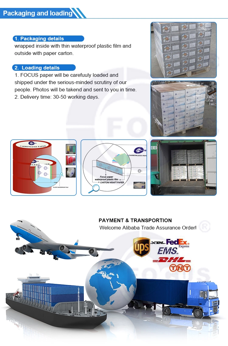 100% het maagdelijke Zachte Thermische Document 45GSM 48GSM 55GSM van het Houtpulp Scherpe Beeld 5