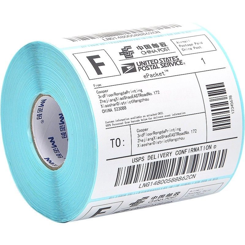 BPA Free Thermal Label Paper Roll Self Adhesive Sticker 40mm×30mm 70gsm 75gsm
