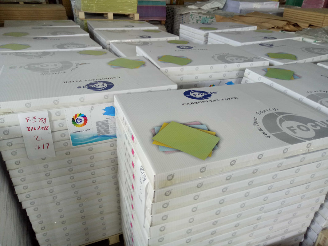 100% Virgin Wood Pulp NCR Paper with High Ink Absorption and Micro-Perforated Carbonless Copy Sheets